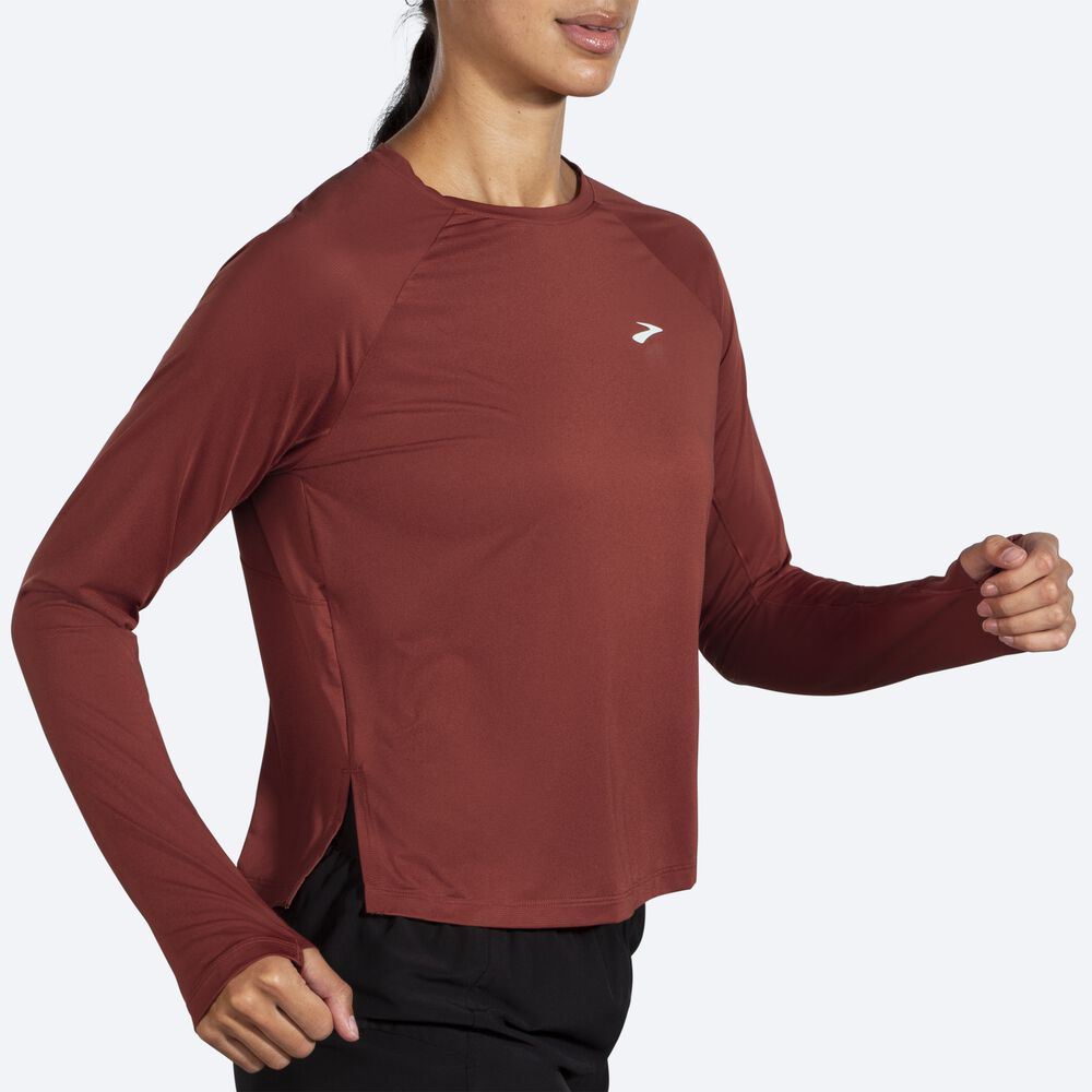 Brooks Sprint Free Long Sleeve Női Póló Réz | HU346702