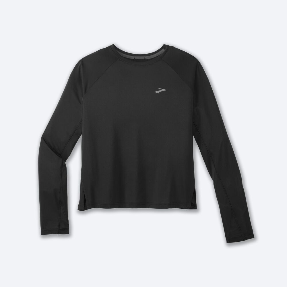 Brooks Sprint Free Long Sleeve Női Póló Fekete | HU864375