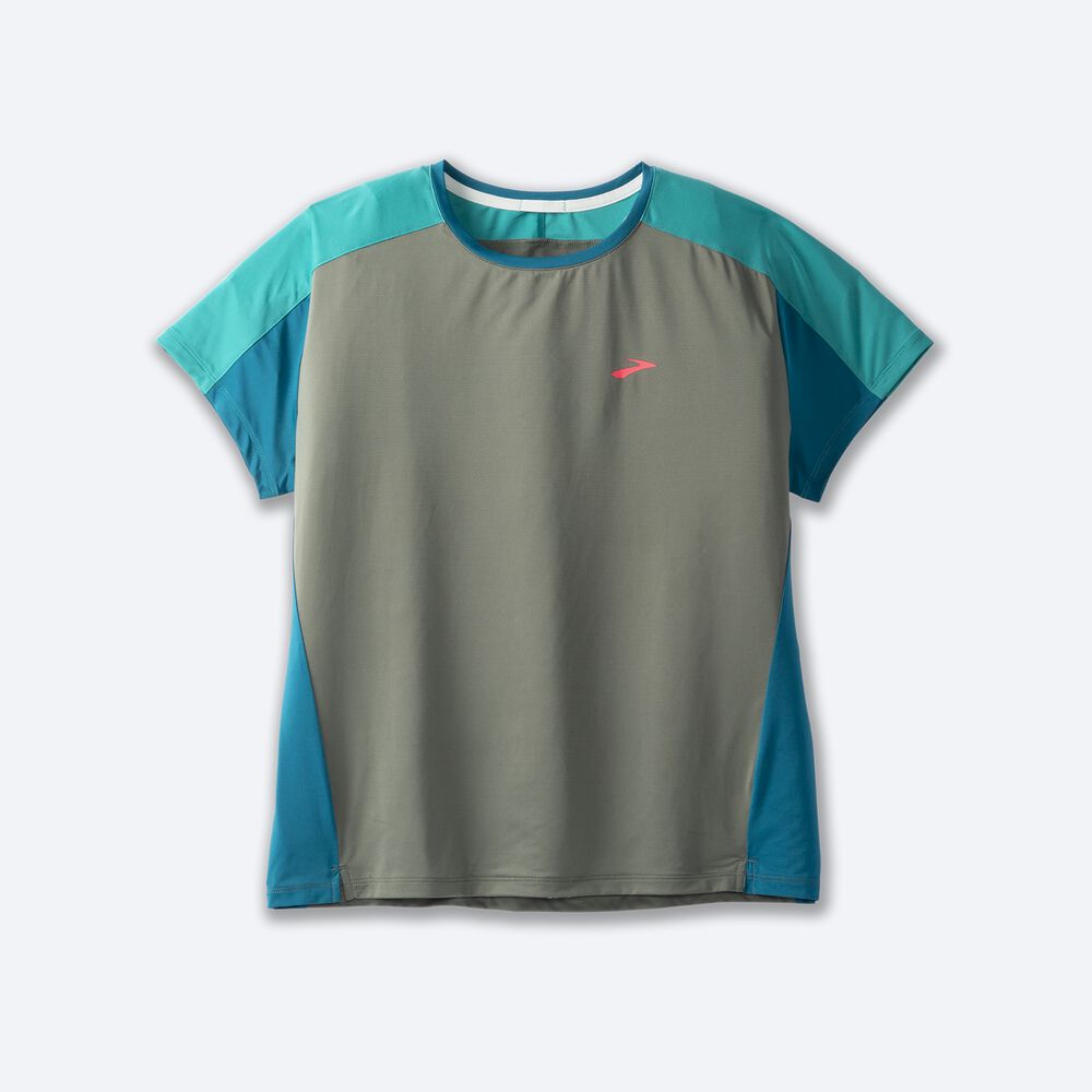 Brooks Sprint Free Short Sleeve 2.0 Női Póló Zöld | HU198276