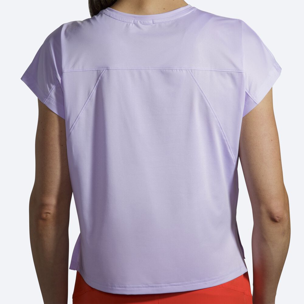 Brooks Sprint Free Short Sleeve Női Póló Lila Szürke | HU153902