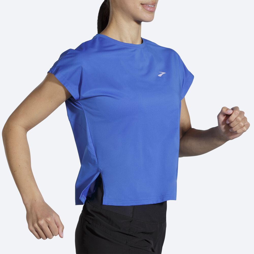 Brooks Sprint Free Short Sleeve Női Póló Kék | HU596124