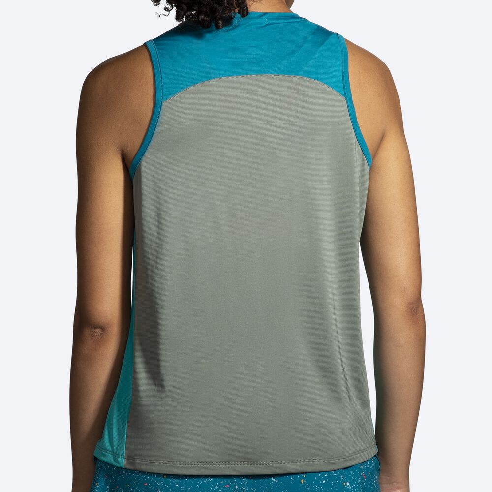 Brooks Sprint Free Tank 2.0 Női Ujjatlan Póló Zöld | HU954671