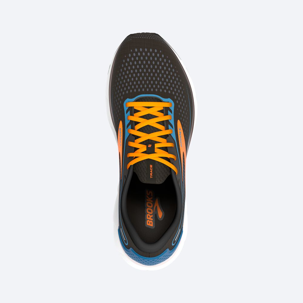 Brooks Trace 2 Férfi Futócipő Fekete/Kék/Narancssárga | HU873645