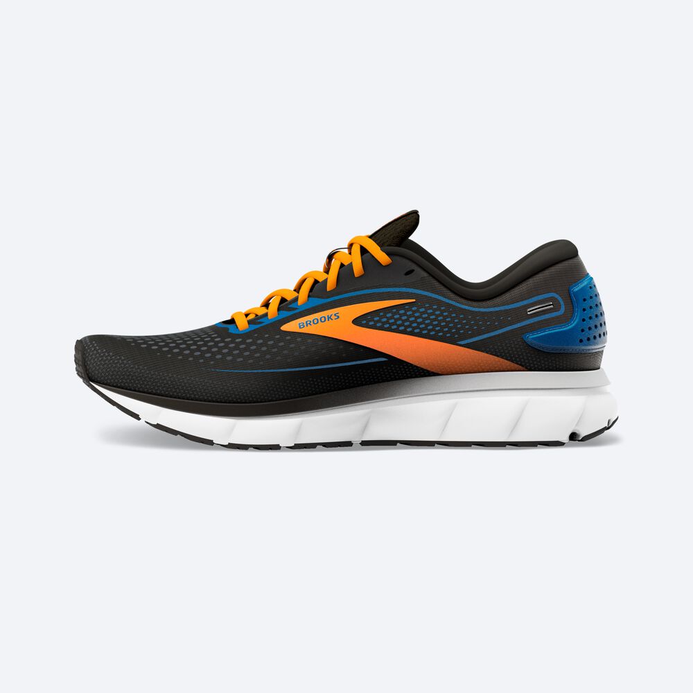 Brooks Trace 2 Férfi Futócipő Fekete/Kék/Narancssárga | HU873645