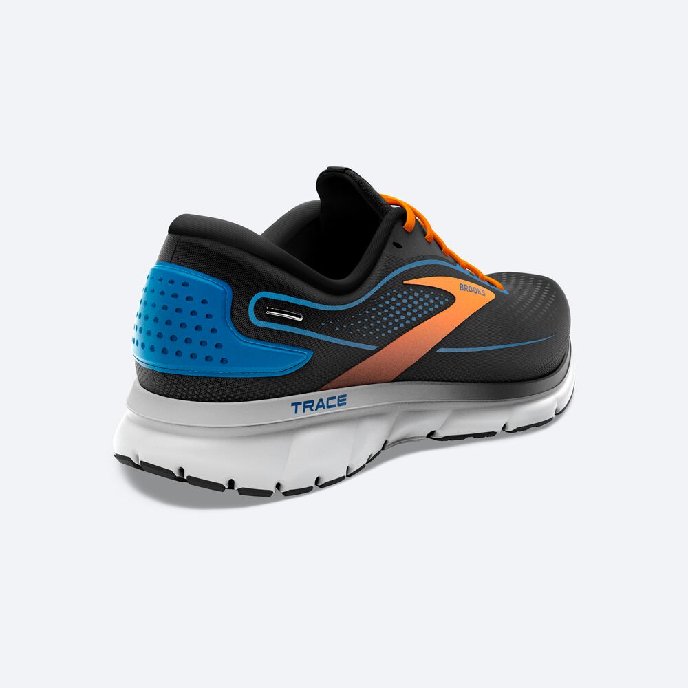 Brooks Trace 2 Férfi Futócipő Fekete/Kék/Narancssárga | HU873645