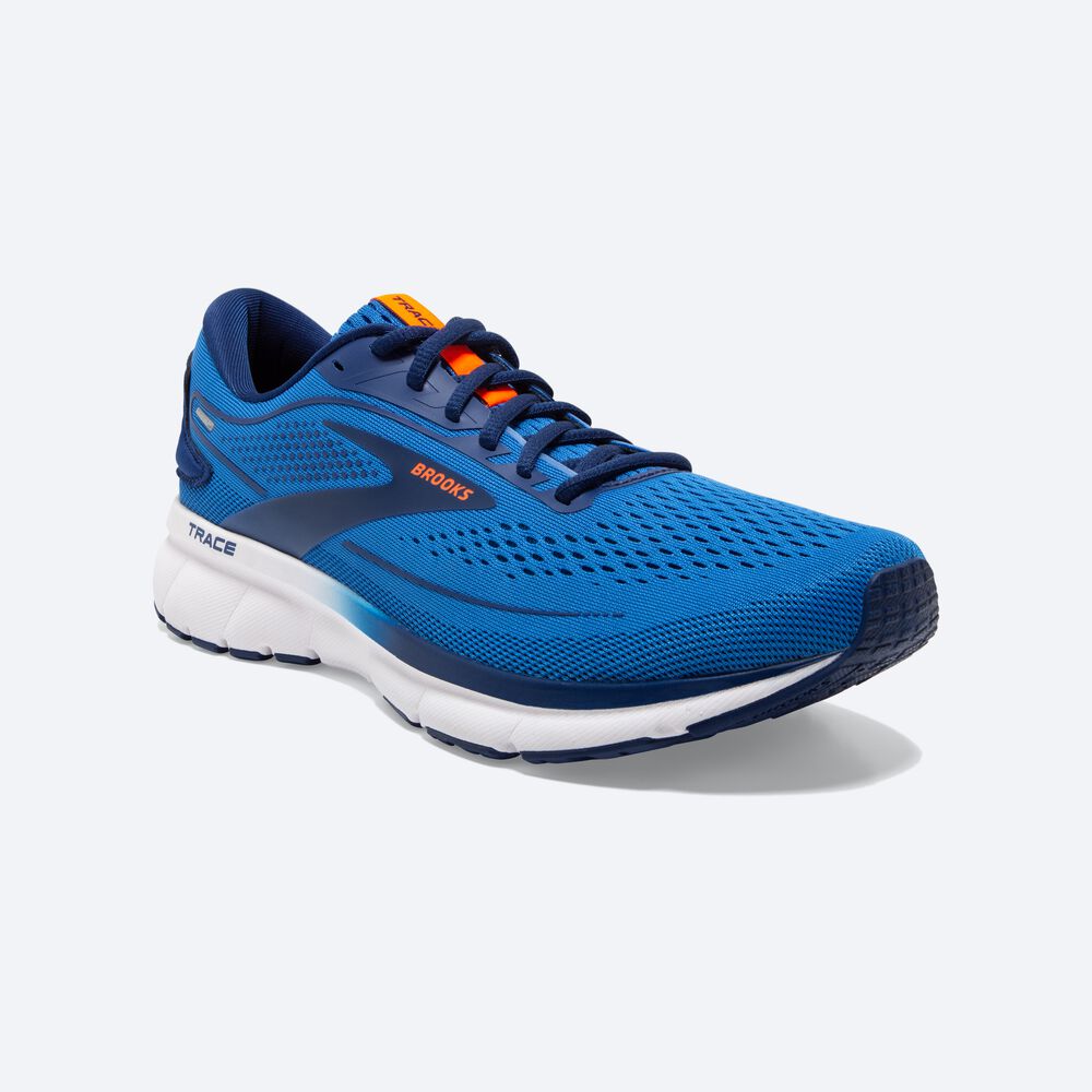 Brooks Trace 2 Férfi Futócipő Kék/Kék/Narancssárga | HU964708