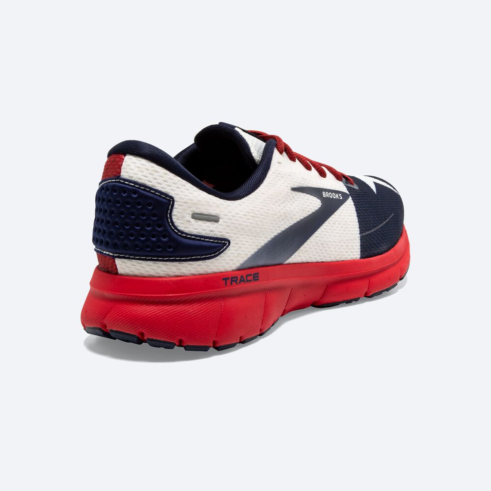 Brooks Trace 2 Férfi Futócipő Piros/Fehér/Sötétkék | HU854370