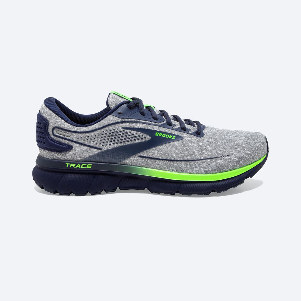 Brooks Trace 2 Férfi Futócipő Szürke/Kék/Zöld | HU874109