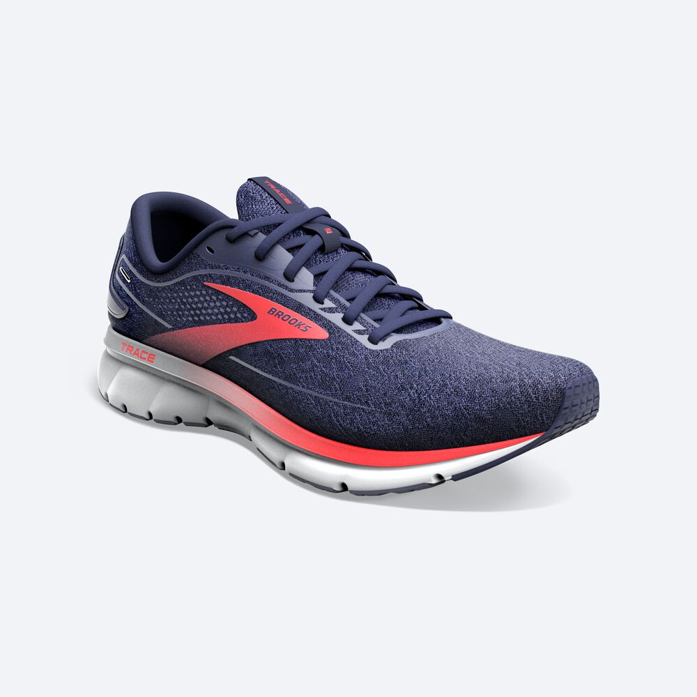 Brooks Trace 2 Férfi Futócipő Sötétkék/Szürke/Piros | HU184506