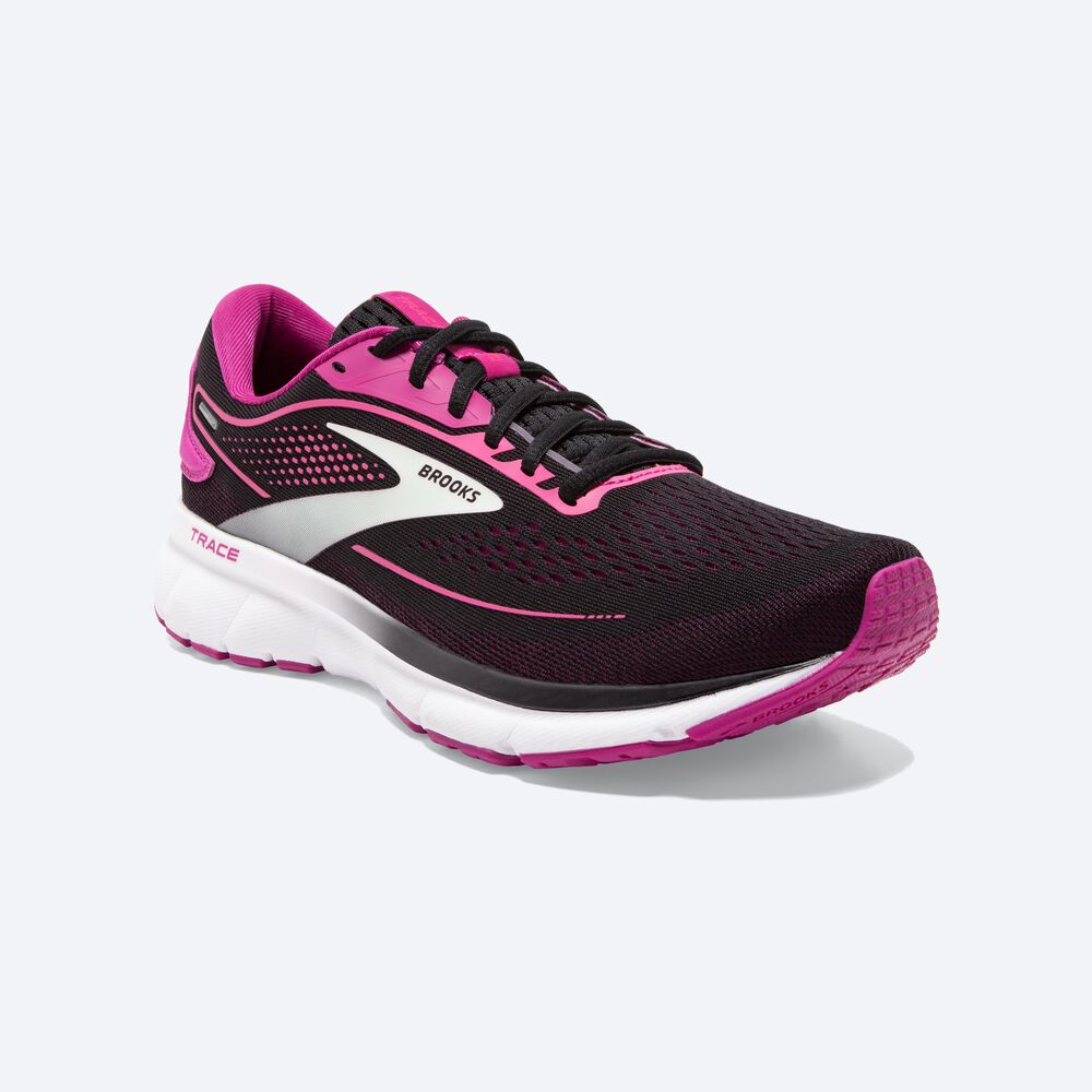 Brooks Trace 2 Női Futócipő Fekete/Fukszia/Rózsaszín | HU391054