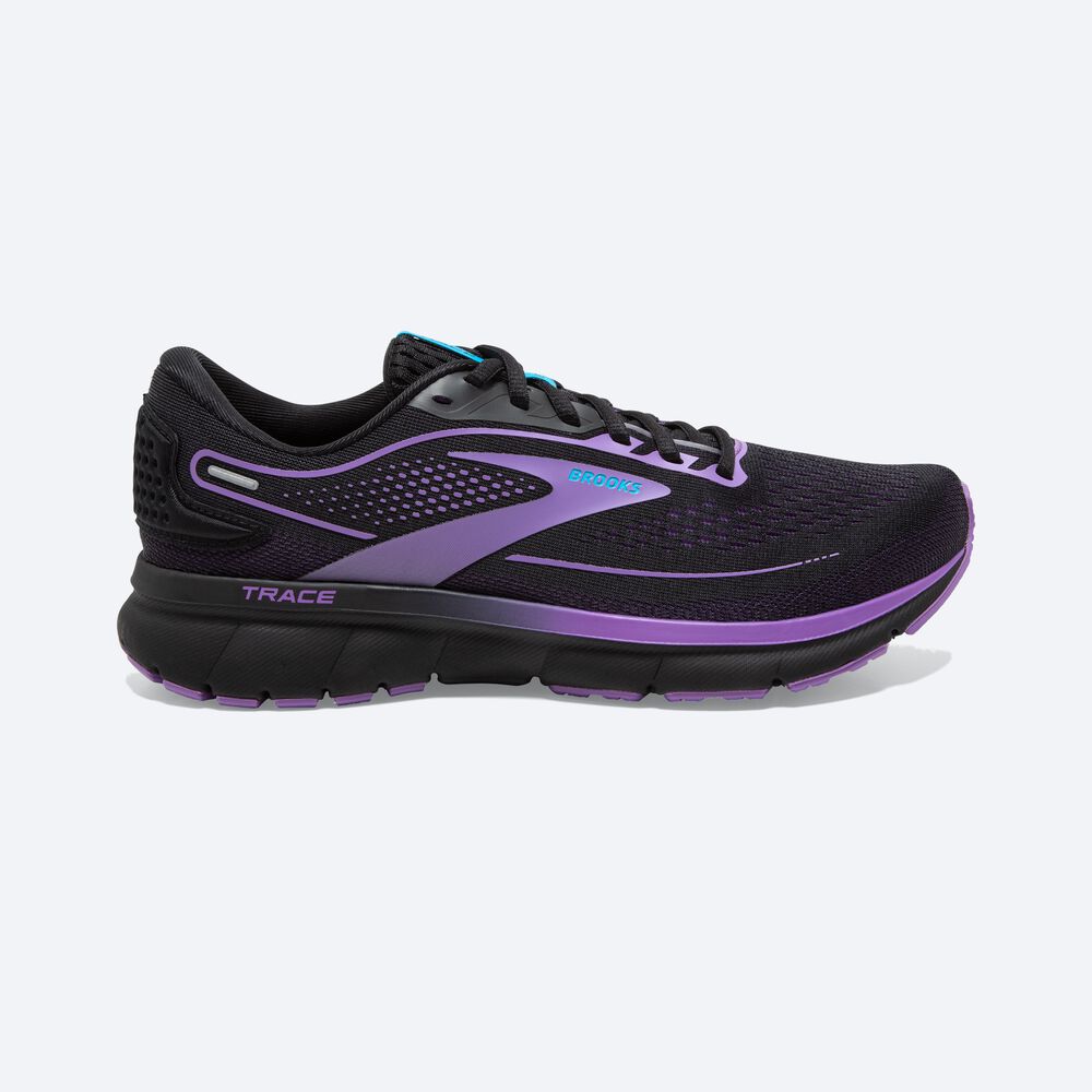 Brooks Trace 2 Női Futócipő Fekete/Virágos | HU983504