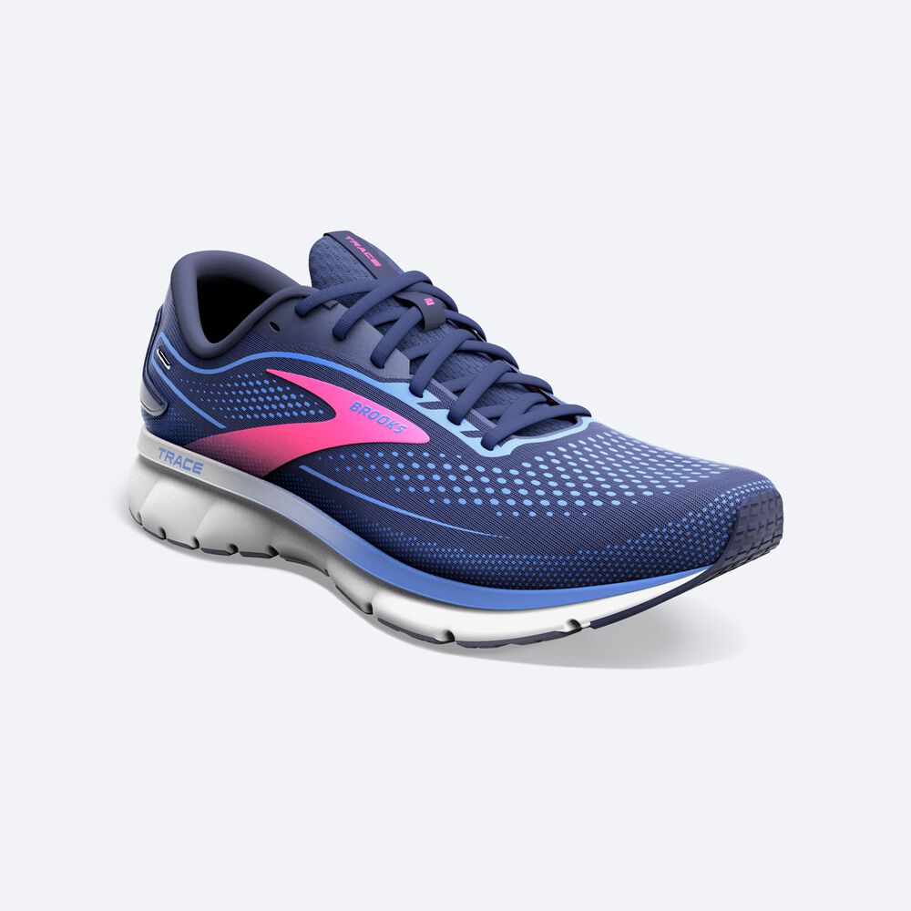 Brooks Trace 2 Női Futócipő Sötétkék/Kék/Rózsaszín | HU947526